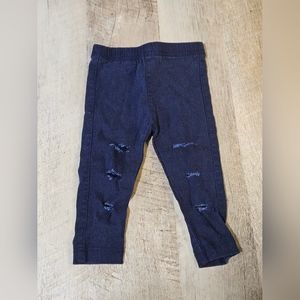 Bailey's Blossoms Blue Distressed Pants 6-9m
